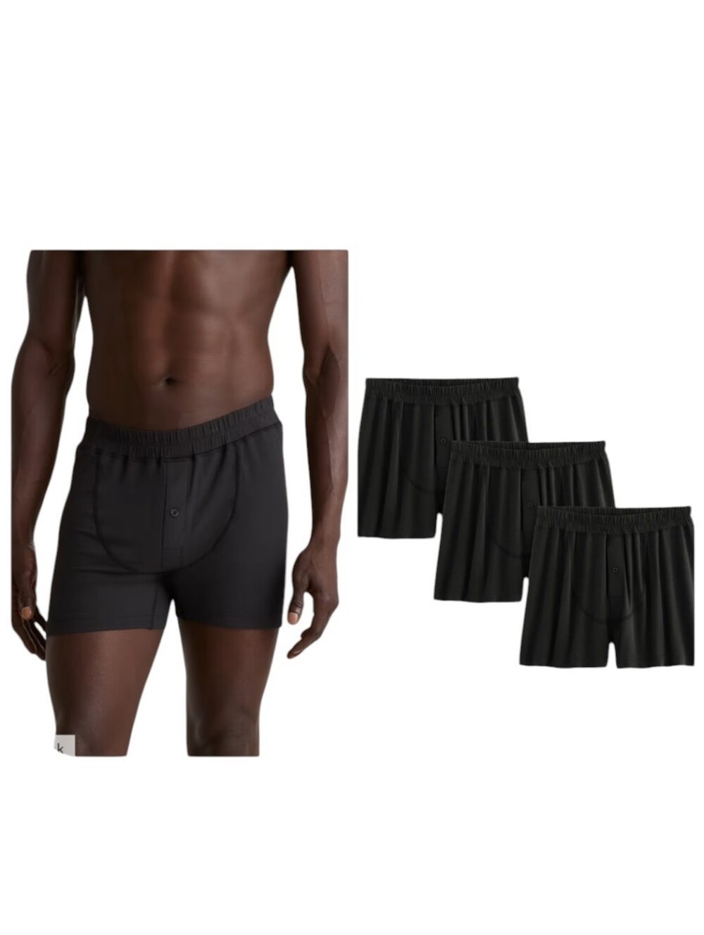 NEW Quince 3-pack Micromodal Stretch Boxer Short Black Size L